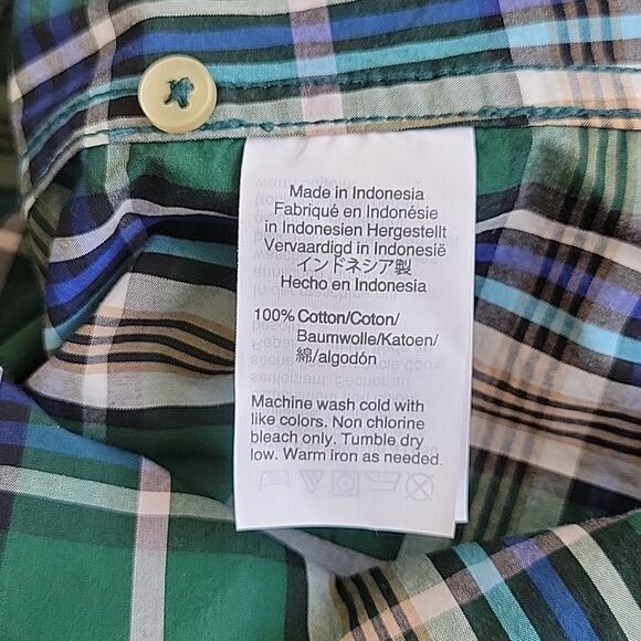 J. CREW Womens Green Plaid Button Down Long Sleeve Casual Collared Shirt size 6 - Picture 12 of 15
